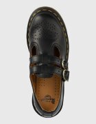 Dr Martens Кожени половинки обувки в черно с равна подметка