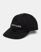 Drivemebikini Памучна шапка с козирка Tutto Passa в черно с апликация