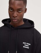 Drôle de Monsieur Памучен суичър Le Hoodie Slogan в черно с качулка с принт PERM-HO162-CO127-BL