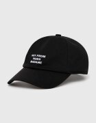 Drôle de Monsieur Памучна шапка с козирка La Casquette Slogan в черно с апликация PERM-CP151-CO138-BL