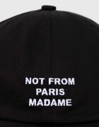 Drôle de Monsieur Памучна шапка с козирка La Casquette Slogan в черно с апликация PERM-CP151-CO138-BL