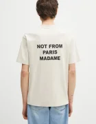 Drôle de Monsieur Памучна тениска Le T-Shirt Slogan в бежово с принт PERM.TS203.CO002