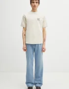 Drôle de Monsieur Памучна тениска Le T-Shirt Slogan в бежово с принт PERM.TS203.CO002