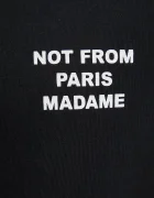 Drôle de Monsieur Памучна тениска Le T-Shirt Slogan в черно с принт PERM-TS203-CO002-BL
