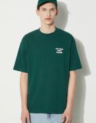 Drôle de Monsieur Памучна тениска Le T-Shirt Slogan в зелено с принт PERM-TS203-CO002-DGN
