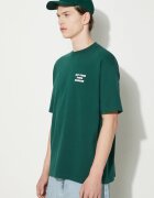 Drôle de Monsieur Памучна тениска Le T-Shirt Slogan в зелено с принт PERM-TS203-CO002-DGN