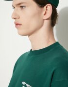 Drôle de Monsieur Памучна тениска Le T-Shirt Slogan в зелено с принт PERM-TS203-CO002-DGN