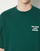 Drôle de Monsieur Памучна тениска Le T-Shirt Slogan в зелено с принт PERM-TS203-CO002-DGN