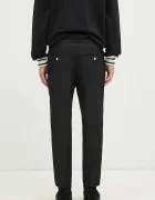 Drôle de Monsieur Панталон с вълна Le Pantalon Cropped в черно със стандартна кройка PERM-BP167-PL127-BL