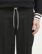 Drôle de Monsieur Панталон с вълна Le Pantalon Cropped в черно със стандартна кройка PERM-BP167-PL127-BL