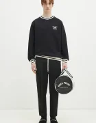 Drôle de Monsieur Панталон с вълна Le Pantalon Cropped в черно със стандартна кройка PERM-BP167-PL127-BL