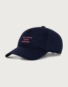 Drôle de Monsieur шапка с козирка мъжка от памук Slogan тъмносиня M-CP151-CO138