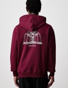 Drôle de Monsieur суичър с качулка мъжки от памук Fountain бордо M-HO219-CO127