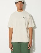 Drôle de Monsieur тениска мъжка от памук Le T-Shirt Slogan бежова PERM-TS203-CO002-MT