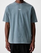 Drôle de Monsieur уголемена тениска мъжка от памук Classic Slogan сива M-TS202-CO248