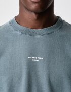 Drôle de Monsieur уголемена тениска мъжка от памук Classic Slogan сива M-TS202-CO248