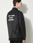 Drôle de Monsieur Яке тип риза La Veste Slogan в черно преходен модел PERM-JT183-PA014-BL