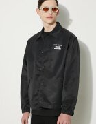 Drôle de Monsieur Яке тип риза La Veste Slogan в черно преходен модел PERM-JT183-PA014-BL