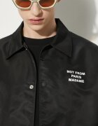 Drôle de Monsieur Яке тип риза La Veste Slogan в черно преходен модел PERM-JT183-PA014-BL