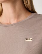 EA7 Emporio Armani блуза с дълги ръкави дамска с вискоза кафява AF13919.7W001652