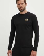 EA7 Emporio Armani Блуза с дълги ръкави в черно с принт PJVQZ.8NPT28