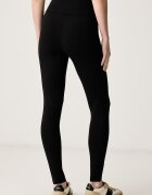 EA7 Emporio Armani клин дамски с памук черен с висока талия AF12484.7W001374