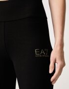 EA7 Emporio Armani клин дамски с памук черен с висока талия AF12484.7W001374