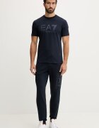 EA7 Emporio Armani Памучен спортен панталон мъжки в тъмносиньо с принт AF22266.7M001415