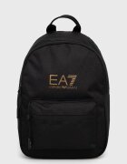 EA7 Emporio Armani Раница в черно малък размер с изчистен дизайн