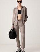 EA7 Emporio Armani спортен анцуг дамски с памук бежов AF12473.7W001369