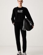 EA7 Emporio Armani спортен комплект анцуг дамски от памук с еластан черен AF13135.7W000115