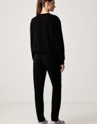 EA7 Emporio Armani спортен комплект анцуг дамски от памук с еластан черен AF13135.7W000115