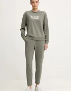 EA7 Emporio Armani спортен комплект анцуг дамски от памук с еластан зелен AF13135.7W000115