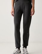 EA7 Emporio Armani спортен панталон дамски с памук сив с висока талия AF20758.7W001402