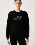 EA7 Emporio Armani суичър дамски с памук черен AF12473.7W001366