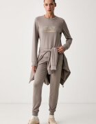 EA7 Emporio Armani суичър дамски с вискоза кафяв TJ9RZ.8NTM45