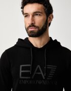 EA7 Emporio Armani суичър с качулка мъжки от памук черен AF22266.7M001413
