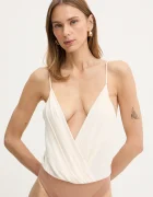 Elisabetta Franchi Боди в бежово с изчистен дизайн BO01461E2