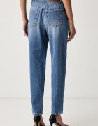 Elisabetta Franchi дънки relaxed fit дамски сини PJ14D66E2