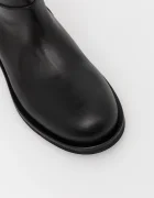 Elisabetta Franchi Детски кожени ботуши в черно F4A6-E0449