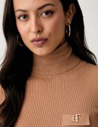 Elisabetta Franchi домашен пуловер дамски с лиосел кафяв MK05B66E2