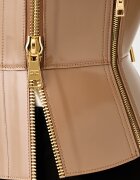 Elisabetta Franchi корсетен колан дамски от кожа бежов CT28S66E2