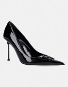 Elisabetta Franchi обувки с ток от кожа черни SA34L66E2