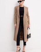 Elisabetta Franchi палто дамско с вискоза кафяво CP00361E2