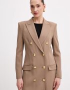 Elisabetta Franchi палто дамско с вискоза кафяво CP00361E2