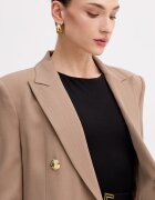 Elisabetta Franchi палто дамско с вискоза кафяво CP00361E2