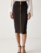 Elisabetta Franchi пола тип молив с вискоза кафява GK28B66E2