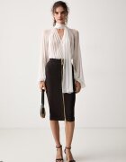 Elisabetta Franchi пола тип молив с вискоза кафява GK28B66E2