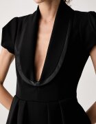 Elisabetta Franchi рокля черна с изчистена шарка AB98666E2