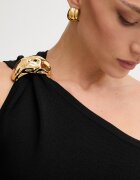 Elisabetta Franchi рокля с вискоза черна AM43B62E2